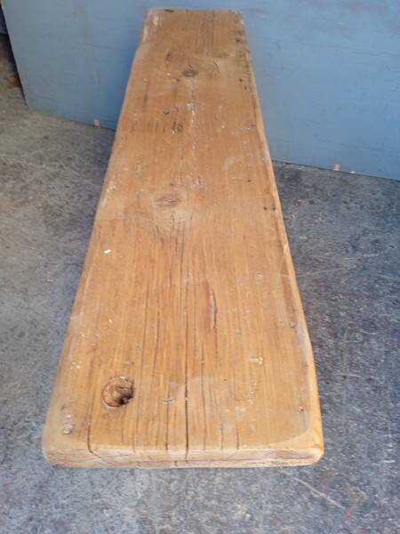 Bench 110 cm old solid wood with patina