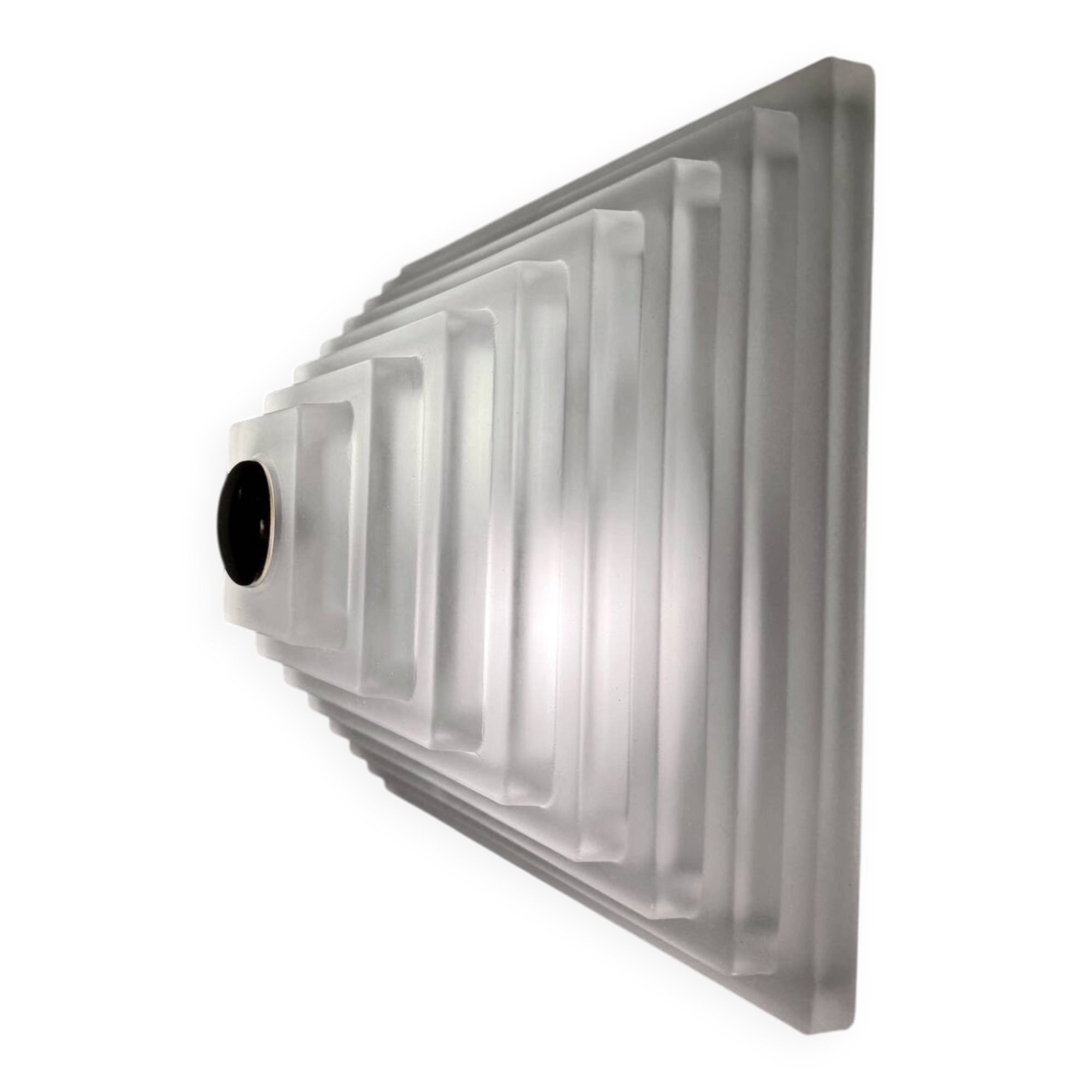 Pyramid glass ceiling light Limburg 1980s