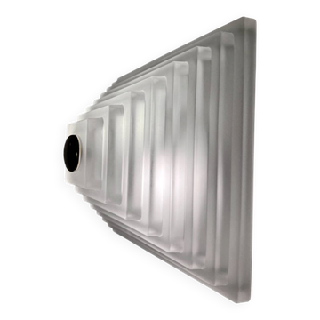 Pyramid glass ceiling light Limburg 1980s