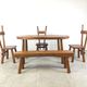 Vintage brutalist dining set, 1960s