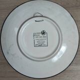 Plat en émaux de Longwy motif oiseau