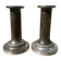 Pair of 19th-century fluted silver-plated metal candlesticks