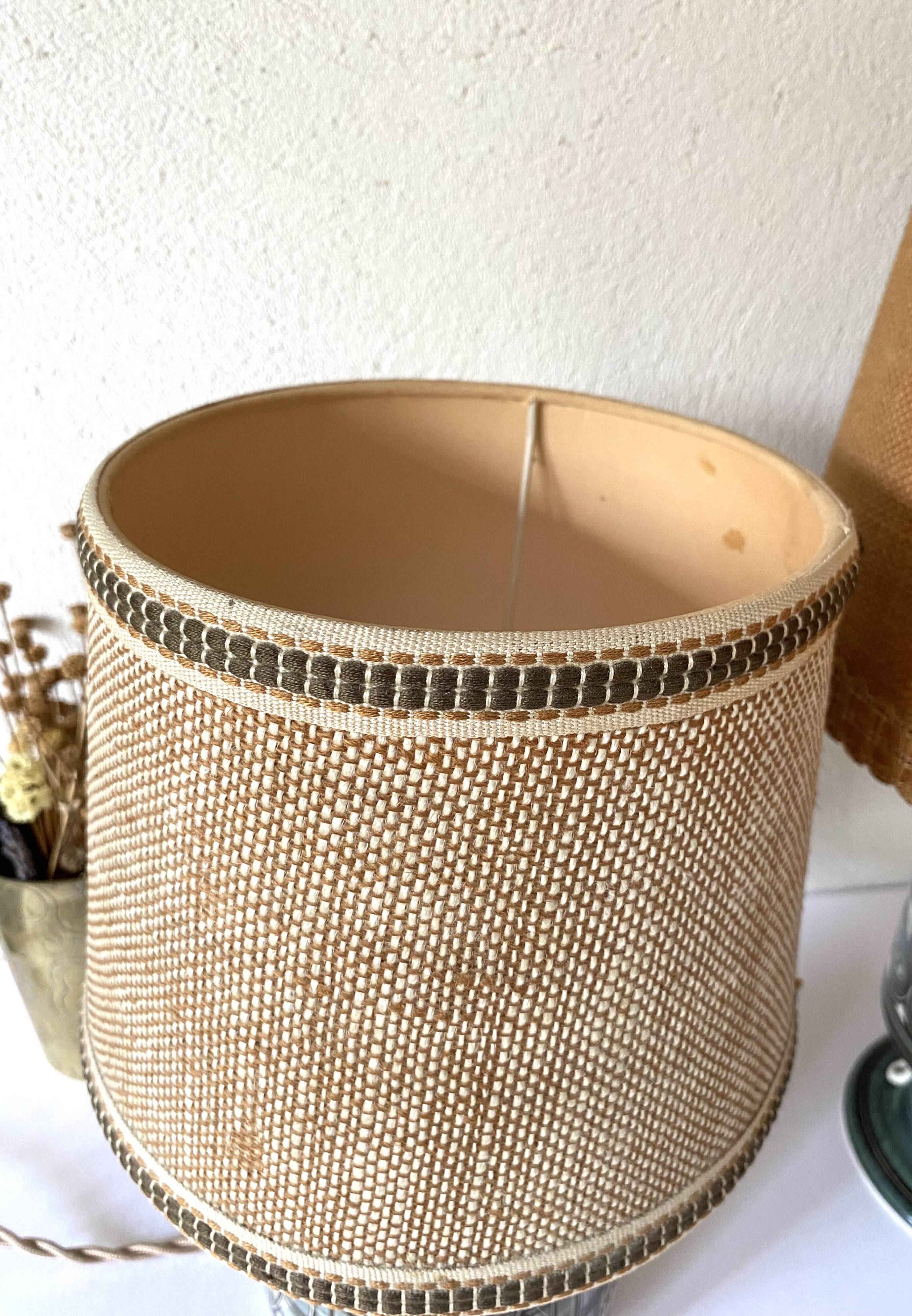 Swedish lamp, 2m fabric cable, fabric lampshade