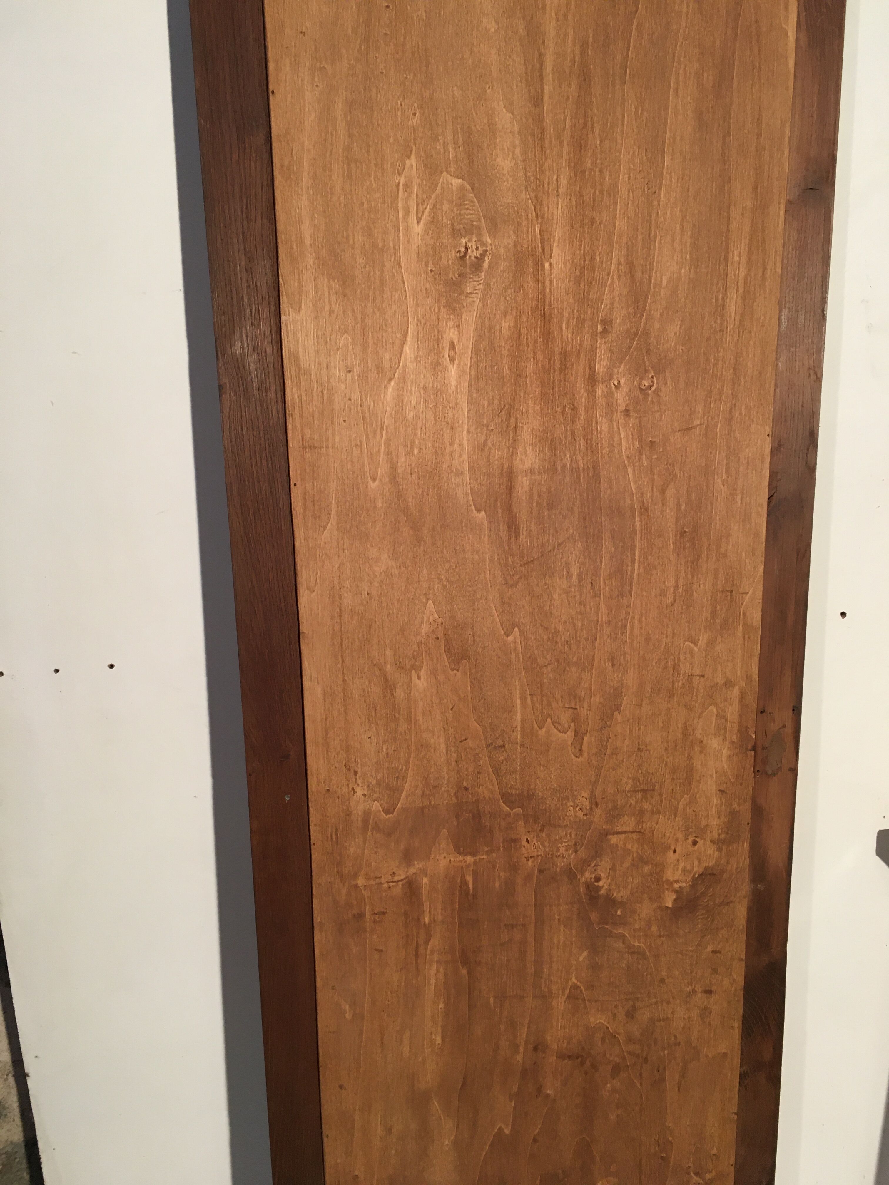 Bevelled mirror oak frame