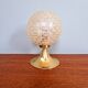 Space Age brass and textured glass table lamp, 1970s