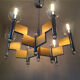 Chandelier from Sciolari chrome-gold and glass. 1970
