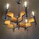 Chandelier from Sciolari chrome-gold and glass. 1970