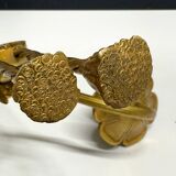 Ancien Paire Appliques 2 Feux - Bronze Doré - Nœud Style Louis XVI