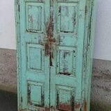 Old wooden cabinet with beautiful green patina