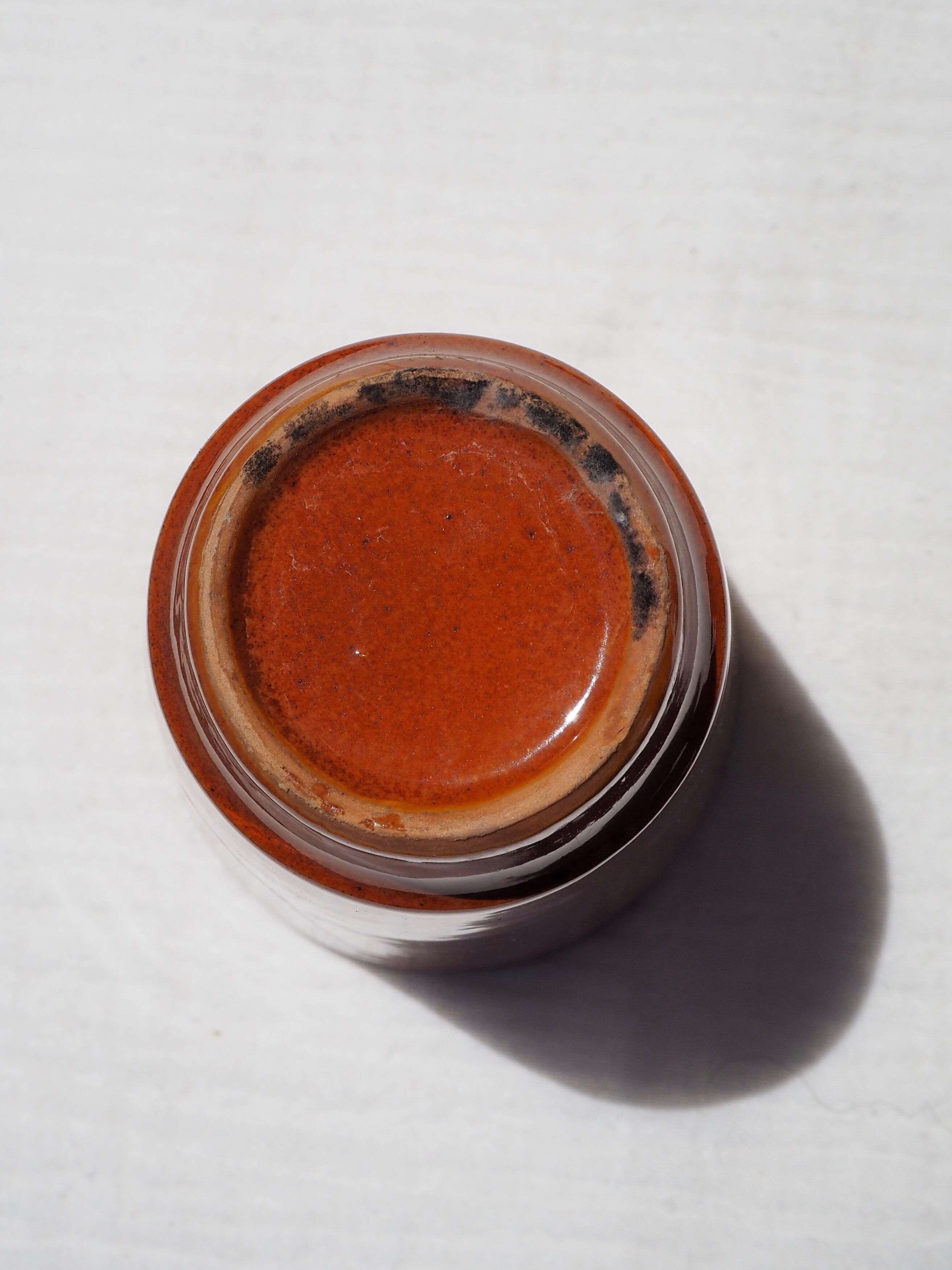 Set of 9 cups glazed stoneware cups