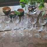 Verres à pied ciselés 60's