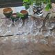 60's chiseled stemmed glasses