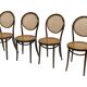 Ensemble vintage de quatre chaises Michael Thonet ZPM Radomsko Design