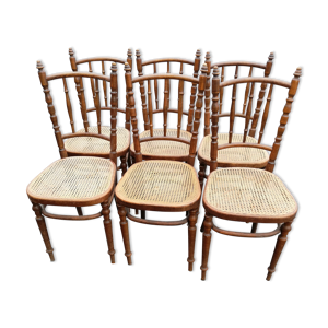 Série de 6 chaises Fischel chaises de bistrot anciennes