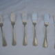 Fish service and its 6 silver-plated metal cutlery in the crossed ribbons model.