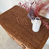 Vintage rattan chest of drawers