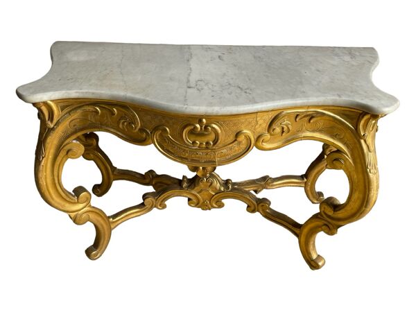 Console dorée style louis xv 19’s
