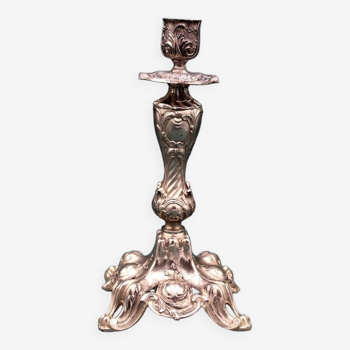 Grand Bougeoir en métal Argenté - Fin XIXème - French Antique