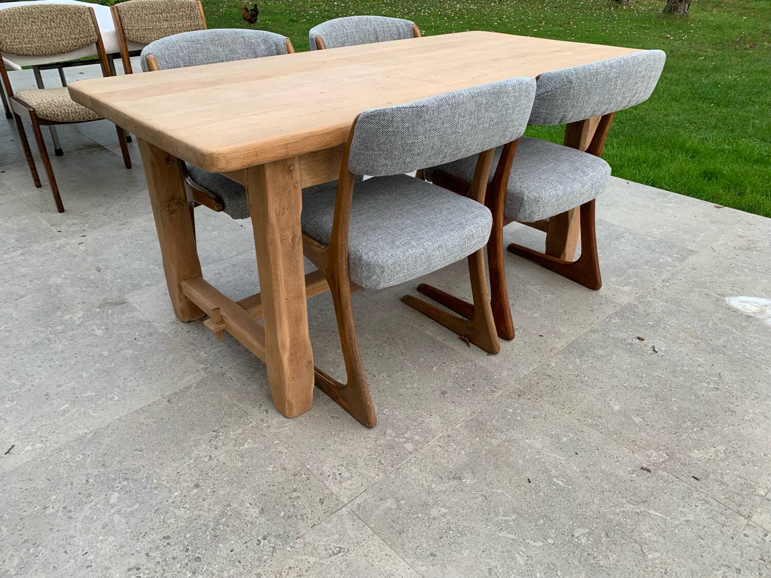 Solid oak farmhouse table