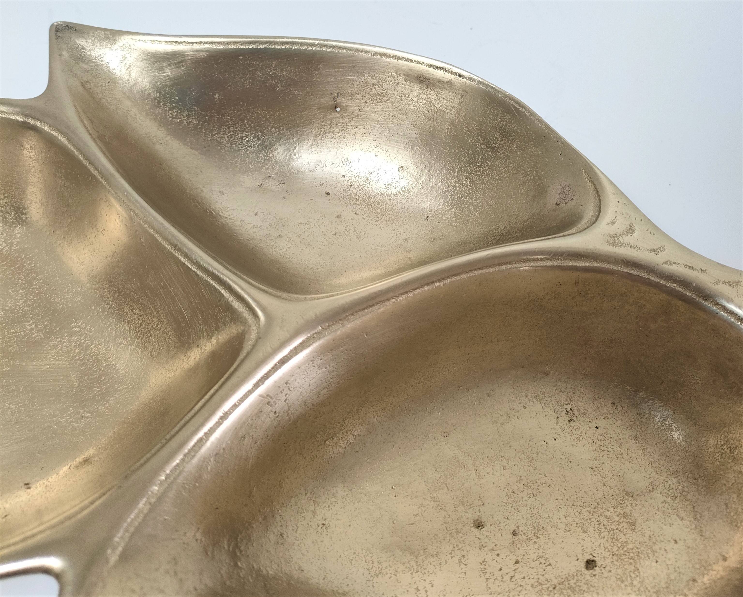 large tree leaf pocket emptier solid brass