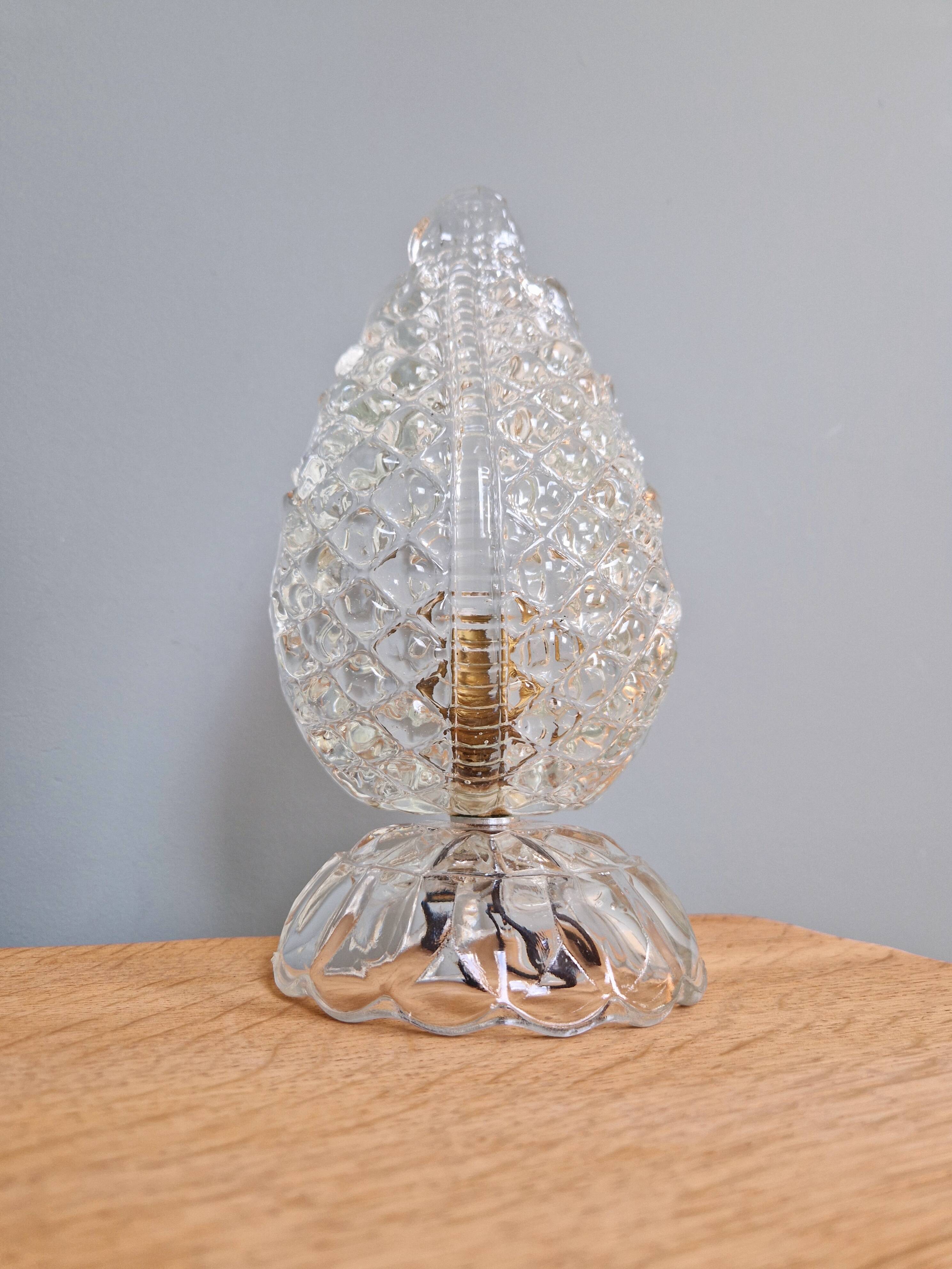 Murano glass table lamp, Barovier & Toso, 1950s