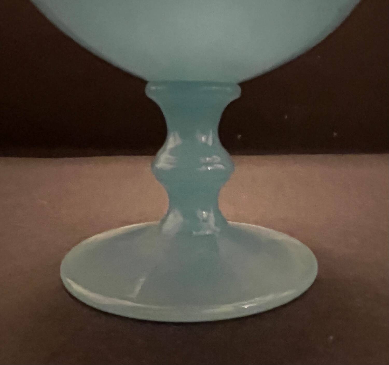 Small blue opaline vase