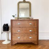 Art Deco chest of drawers in solid oak