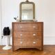 Art Deco chest of drawers in solid oak