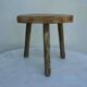 Vintage solid wood tripod stool
