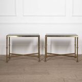 Paire de tables d'appoint en laiton, France, 20ème siècle