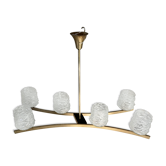 Lustre verre & laiton circa 1950