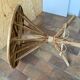 Round table in vintage chestnut