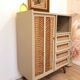 60s/70s wardrobe in wood and rattan