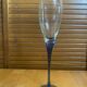 Set of 5 Champagne Flutes BORMIOLI ROCCO Moulded Glass + Vintage Blue Stem