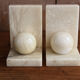 Pair of marble art deco book ends