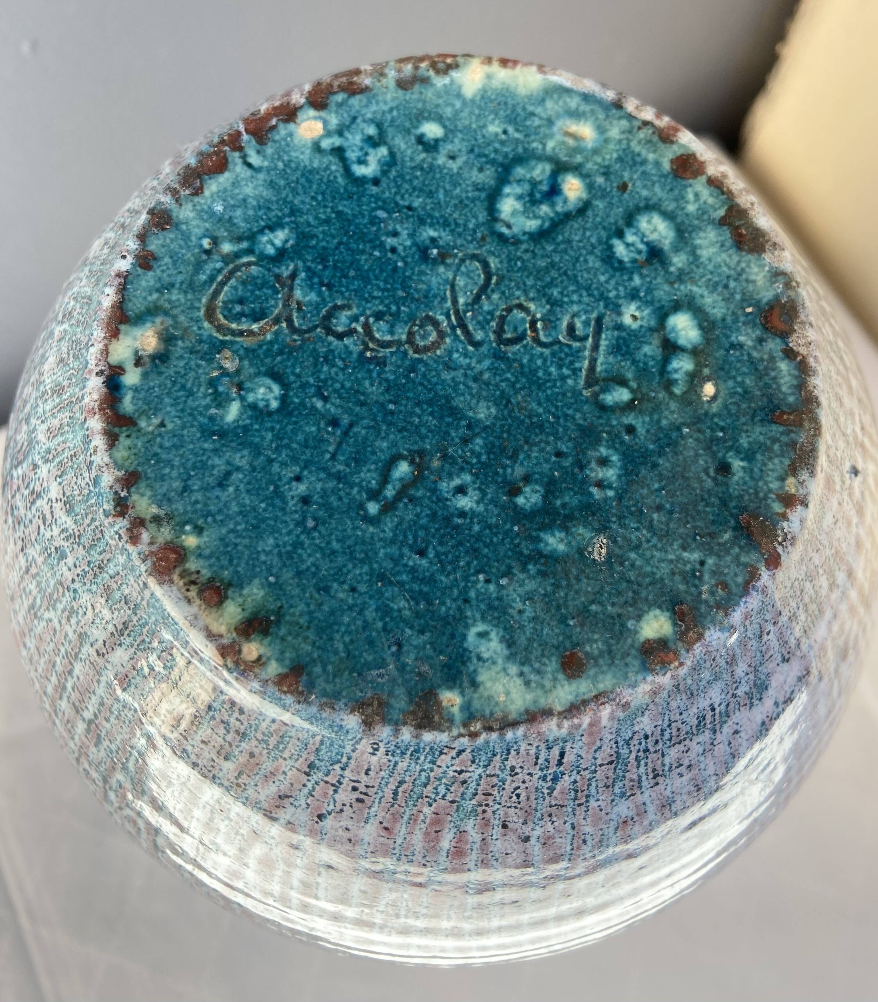 Accolay ceramic vase from the 1960s