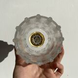 Pair of Art Deco pendant lights in molded pressed glass