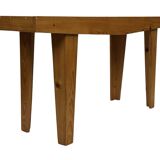 Vintage pinewood side table 60s handmade side table minimalist design