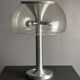 Midcentury space age large glass mushroom table lamprey Temde, 1960s