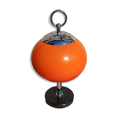 Lampe de bureau orange avec socle en marbre noir 1950s