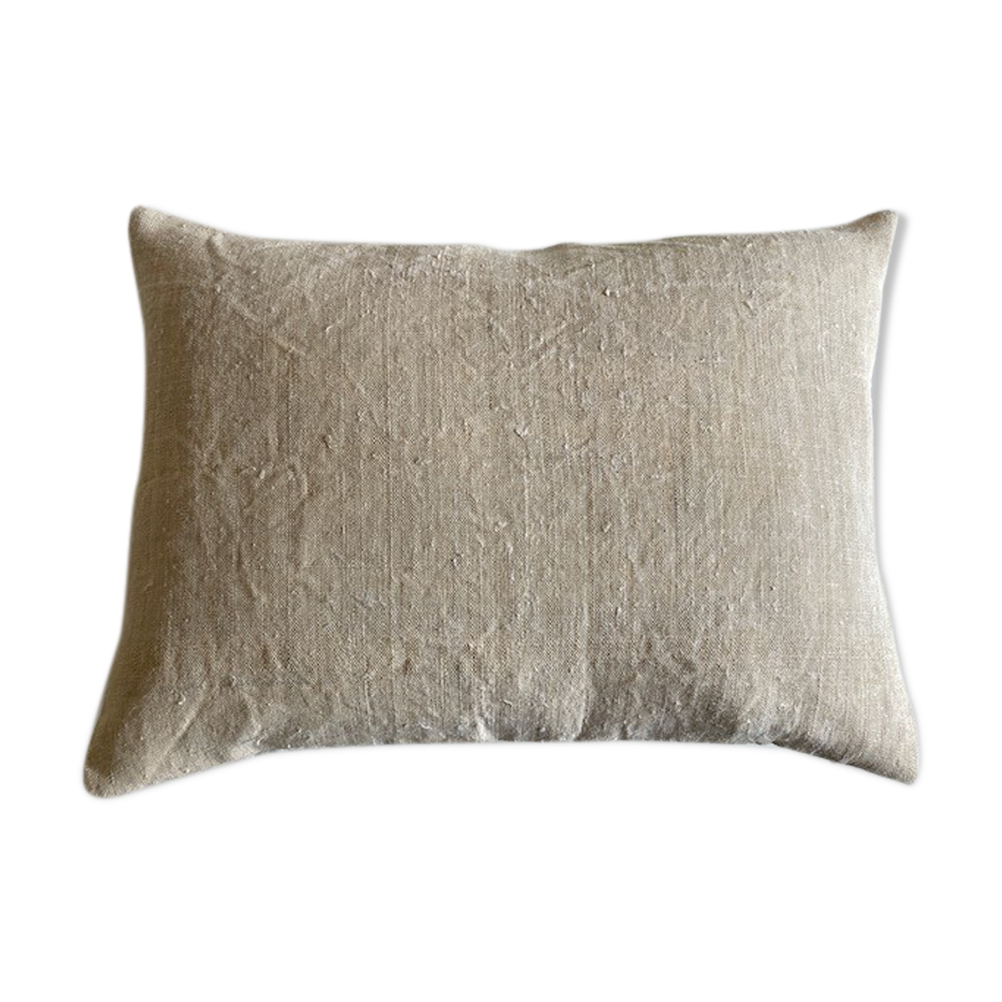 Farm hemp cushion 19th back of old linen 40cm x 30cm