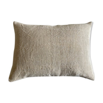 Farm hemp cushion 19th back of old linen 40cm x 30cm