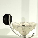 Pair of Ezan art deco glass and chrome wall lights