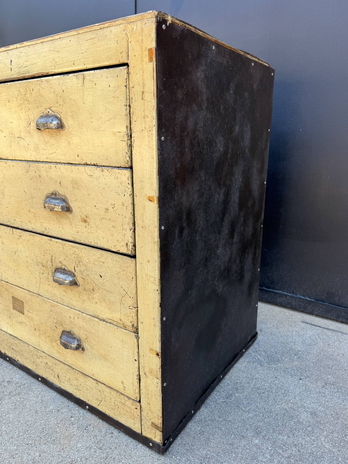 1940s iron and wood workshop furniture