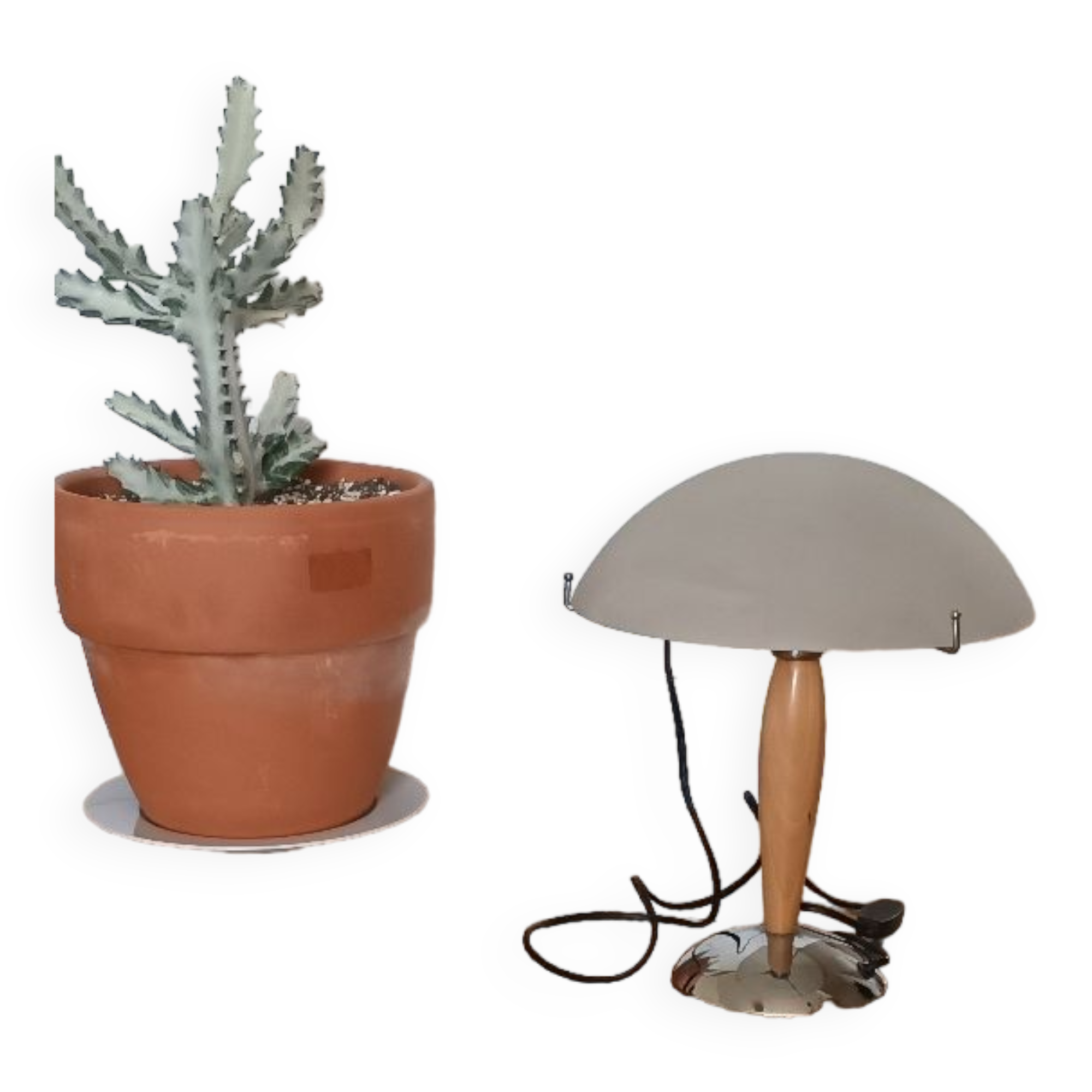 Vintage liner mushroom lamp