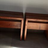Pair of stools "Les Arcs" by Charlotte Perriand.