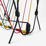 Multicolored scoubidou magazine holders