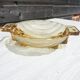 Antique art deco amber glass salad service