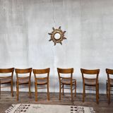 Parisian bistro chair troquet style Baumann, Fischel, Kohn, Lutherma in retro vintage beech wood
