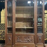 Empire style mahogany display cabinet bookcase